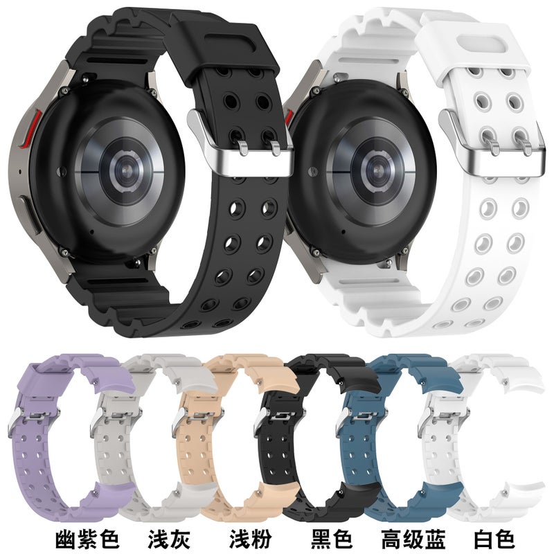 For Samsung Galaxy Watch6, 6Classic, Watch5 5Pro Breathable Silicone Replacement Wristband - Image 3